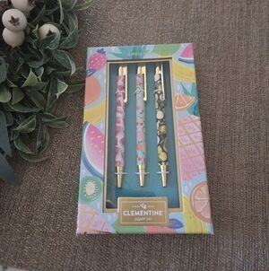 Clementine Fruit Design Pen Set